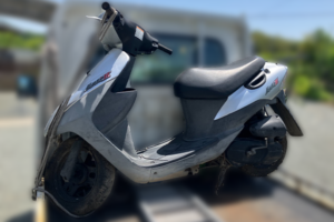 回収実績：山口県のお客様より原付バイクを無料回収させていただきました
