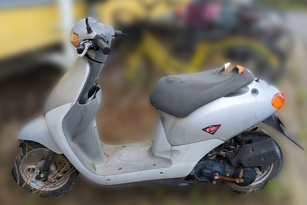 岡山県倉敷市で回収した原付 ホンダ スーパーディオ